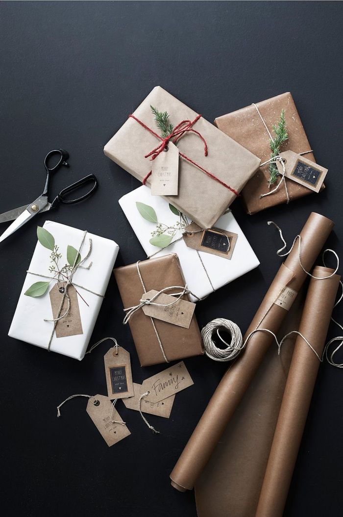 Weihnachtsgeschenke verpacken mit Packpapier - Die schönsten Ideen